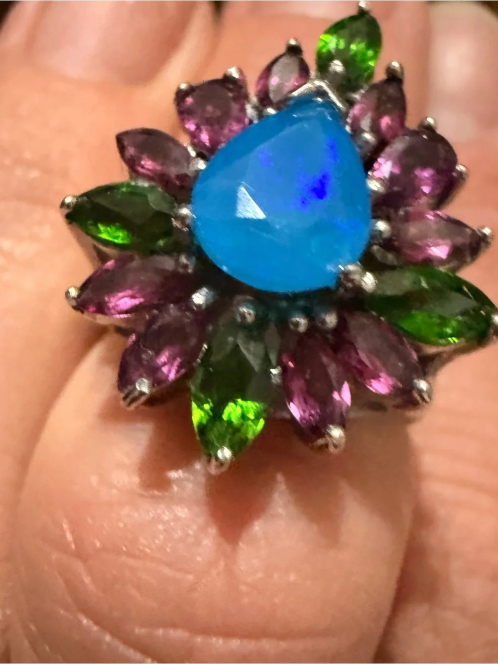 Natural blue opal Sz7.5